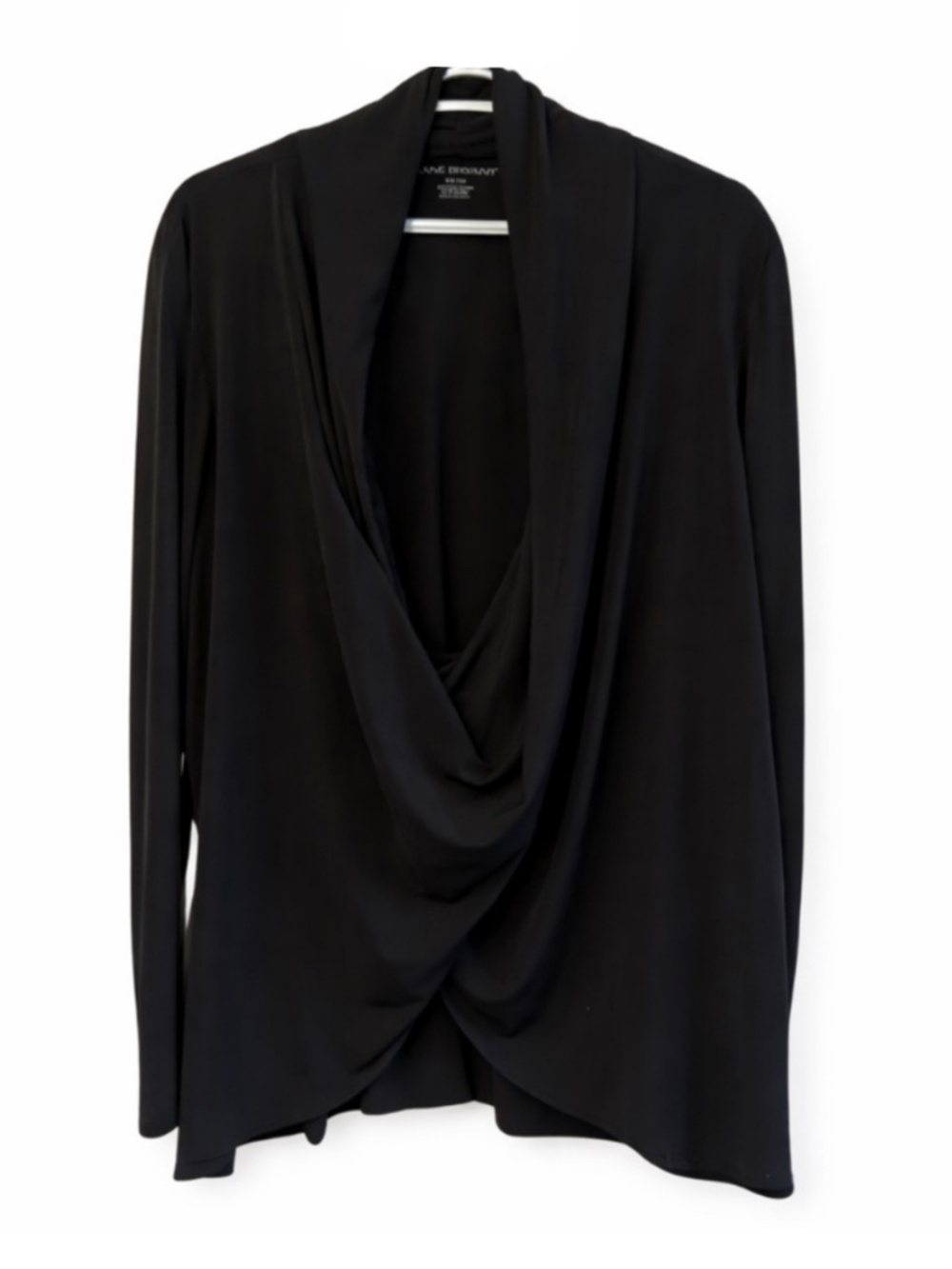 Lane Bryant Black Twist Front Drape Blouse – Plus Size 14/16 EUC